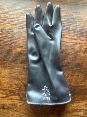 Military surplus rubber gloves